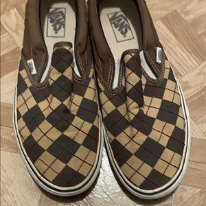 VANS slip ons checkerboard